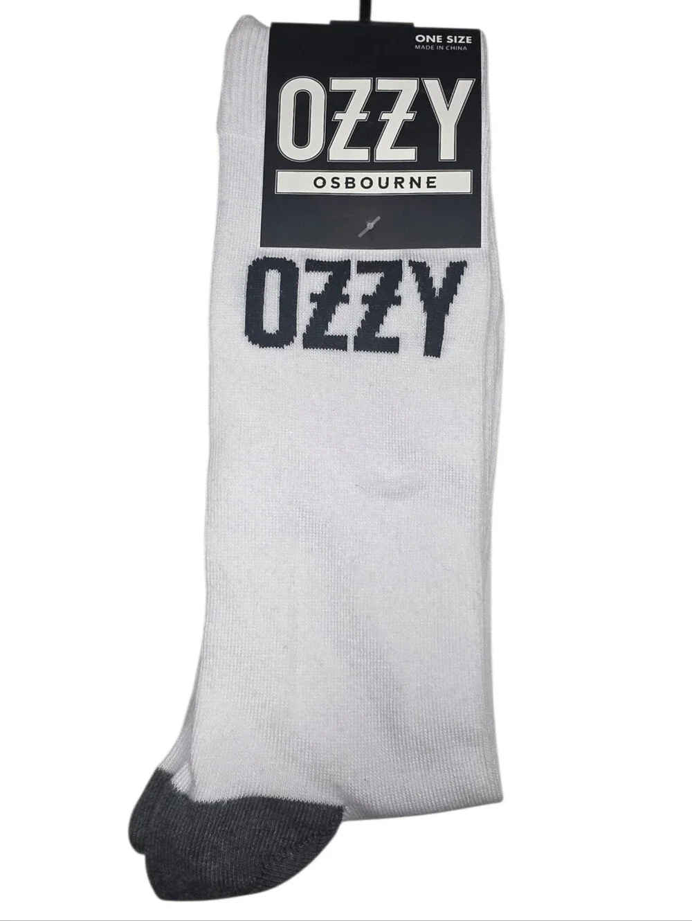 Ozzy Osbourne White Crew Socks Offically Licensed Accessories By Perri's Socks